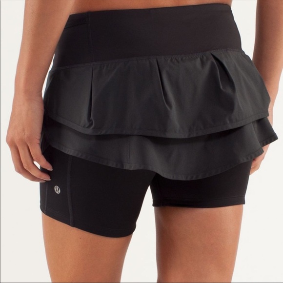 lululemon athletica Pants - Lululemon Run Speed Squad black shorts skirt 8